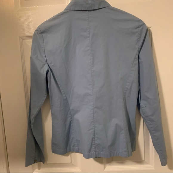 Ann Taylor (Size 4) Baby Blue Long Sleeve Button Up Shirt - Picture 4 of 6
